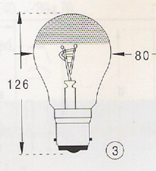 Lampa typ "Martin"  H65690  24V  50/50W  BA22D  80x126mm  88-914-02