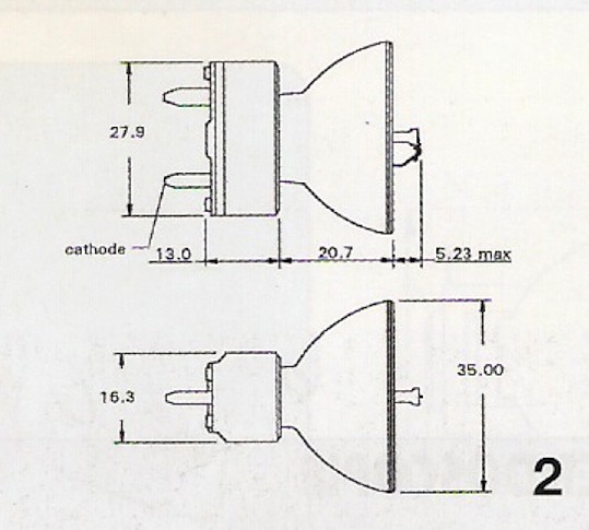 Lampa Xenon MEWA M 24 E 001  12V  24W 5460k 35x35mm 350hod.